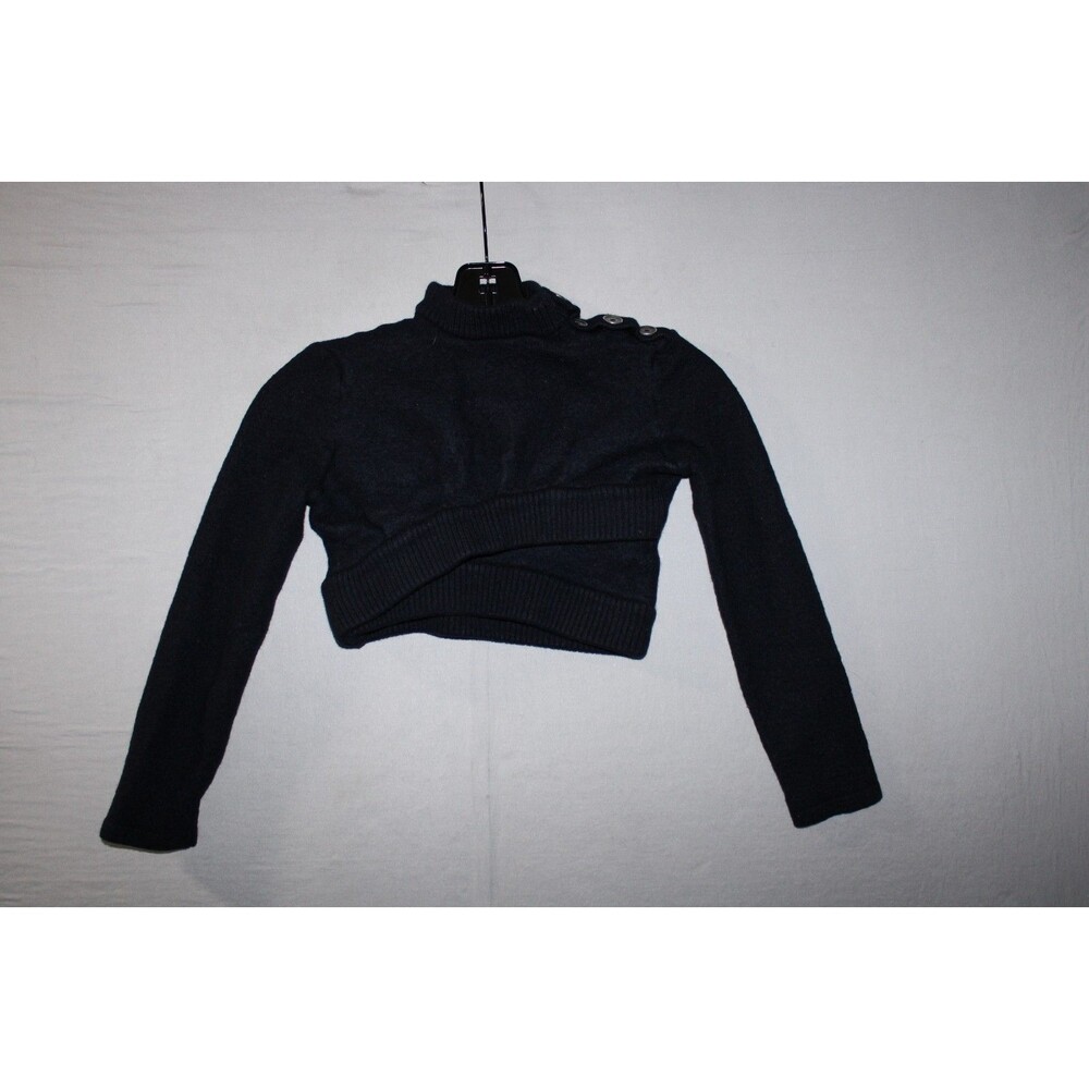 Zara SRPLS Crossover 100% Wool Sweater Cropped Please look at Measurements 4 Fit